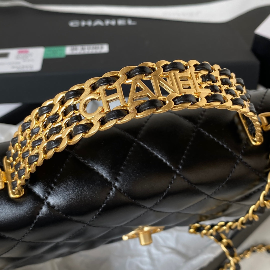 CHANEL  Handbag AP3240 GP Black Size 19 cm