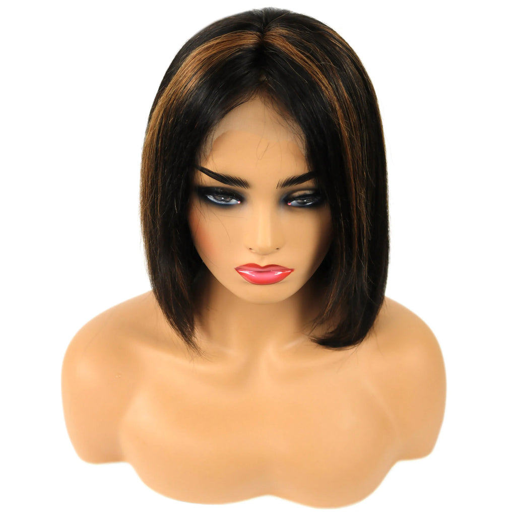 Gabrielle Union Medium Straight Lace Front Human Hair Wig 14 Inches
