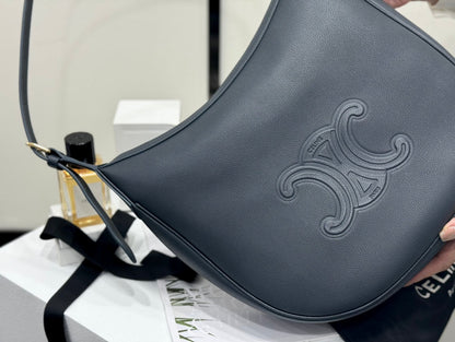 Celine Heloise Bag in Supple Calfskin Gray 30 x 28.5 x 8cm