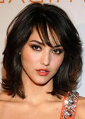 Pretty Charming Brown Short Natural Casual Wavy Remy Human Hair Capless Wig 14 Inches