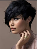 Short Hairstyle Synthetic Straight Hair Capless Wigs