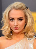 Fashion Carrie Underwood Hairstyle Medium Loose Wavy Blonde 100% Human Hair Full Lace Wig 12 Inches