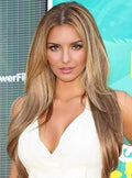 Kim Kardashian Glamorous Long Straight Blonde Full Lace Wig 100% Human Hair 20 Inches