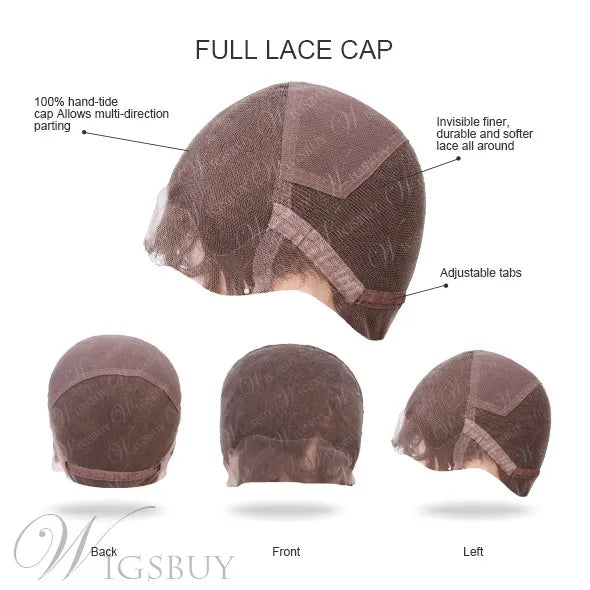 Medium Curly Full Lace Human Hair Wigs for Black Women