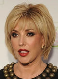 Joan Short Straight Human Hair Capless Wigs for Older Women